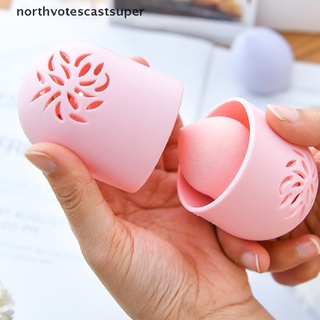 Northvotescastsuper 1 unidad de esponja de belleza caja de almacenamiento de huevo soporte Puff secado titular a prueba de moho cosmético NVCS