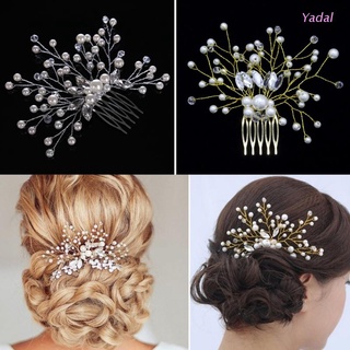 Yadal Bride Hair Comb Wedding Women Jewelry Headpieces Pearl Bead Handmade Accessories