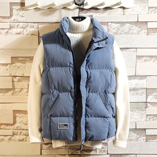 Tide marca otoño e invierno abajo chaqueta de algodón chaleco versión coreana de los hombres de la tendencia de engrosamiento chaleco chaleco suelto chaqueta de chaleco de algodón cálido