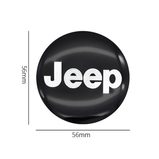4Pcs 56 mm Auto emblema Logo rueda centro Hub cubierta pegatina para Jeep Renegade Wrangler JK compass Grand cherokee Styling (7)