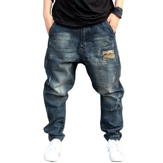 laikeli hombre pantalones de cintura media doble bolsillo cierre de cremallera desgastado hombre Jeans para actividades al aire libre (9)