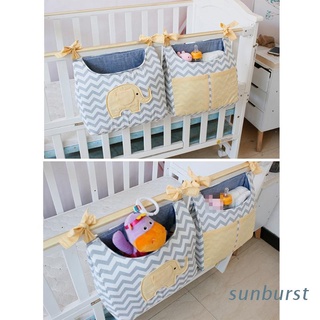 sunb 2 bolsas de almacenamiento para cuna de bebé, organizador colgante, organizador para cuna, esencial, bolsa de bolsillo para pañales