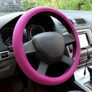 6 colores de tela de lino hecho a mano cubierta del volante del coche transpirabilidad antideslizante Universal se adapta a la mayoría de estilo de coche volante