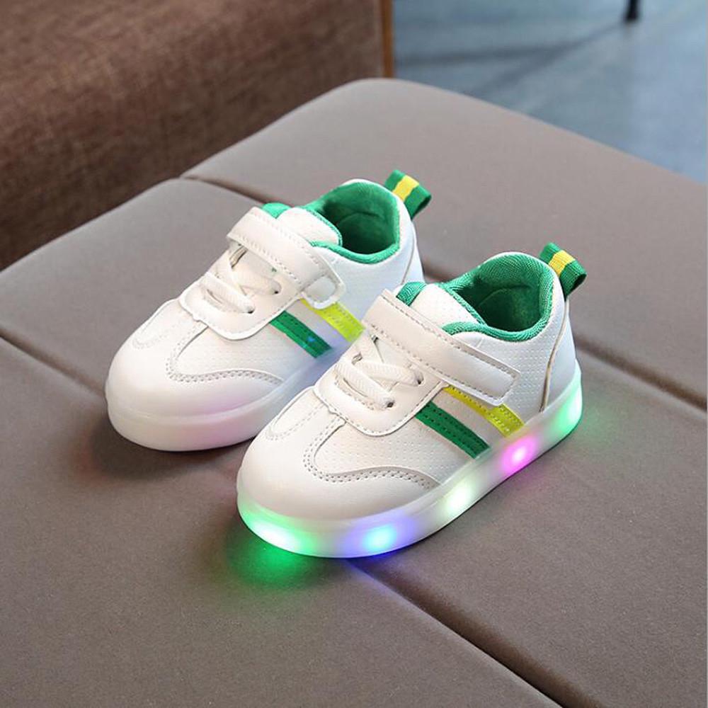 zapatos de rayas para niños/tenis luminosos con luz led (8)