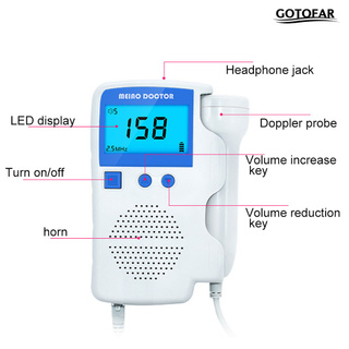 G.T 3.0Mhz Doppler Baby Fetal Heart Beat Monitor LCD Display Ultrasonic Detector (9)