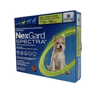 Nexgard Spectra Para Perros De 7.6 A 15 Kg 3 Tabletas