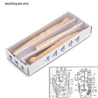 [mx] 3 piezas de madera para masaje corporal de pies, masajeador muscular, herramienta de relajación, masajeador [wuliuyan]