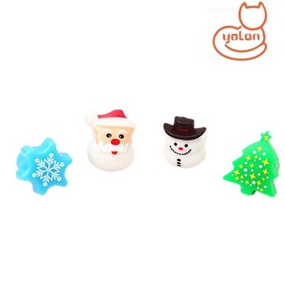 Yola para niños luces de dedo anillo de muñeco de nieve brillante juguetes fiesta copo de nieve árbol de navidad feliz navidad