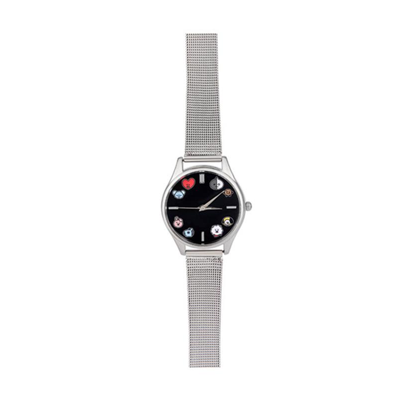 kpop bts bangtan boys bt21 - reloj de pulsera de aleación de titanio impermeable (4)