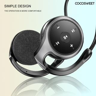 cocosweet 3 en 1 Bluetooth 5.0 auriculares montados en el cuello reproductor MP3 Radio FM TF tarjeta soporte