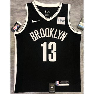 [caliente prensado] HARDEN DURANT IRVING Brooklyn Nets 13 # 2020-2021 NBA baloncesto jersey negro