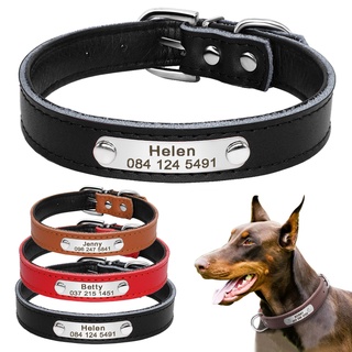 [nuoma] collar de perro personalizado de cuero pu acolchado para mascotas/collar personalizado para perros/gatos