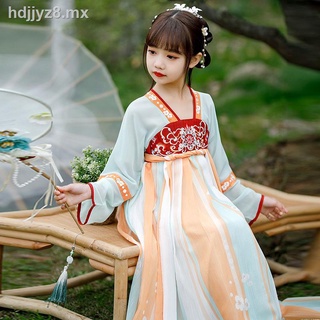 Disfraz de niña Hanfu para niños super hada hada estilo antiguo vestido de niña estudiante nueva falda de princesa vestido de verano