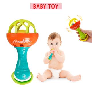 Sonajas Para bebé juguete inteligencia Grasping Gomas sonaja sonaja sonaja Única cabeza De Plástico juguete divertido educativo juguetes regalos De cumpleaños