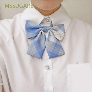 MSSUGARE Accesorios de arco Corbatas Mujeres Marinero Corbatas Uniforme escolar Adorable Tablero de ajedrez JK japonés