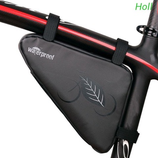 Holl bolsa de almacenamiento de bicicleta resistente al agua triángulo marco de sillín bolsa de accesorios de ciclismo Pack para bicicleta de montaña