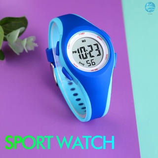Nuevo SKMEI 1459 luminoso 5ATM impermeable Digital reloj deportivo infantil alarma calendario semana fecha hora reloj de pulsera para adolescentes con correa de PU (9)