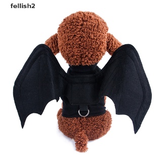 [fellish2] lindo disfraz de gato de halloween pequeño perro alas murciélago halloween gato alas decoración mf