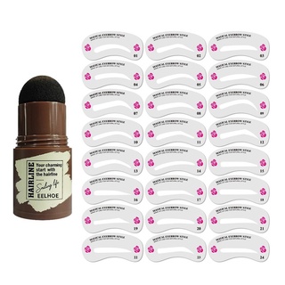 sello de cejas sello de cejas kit de moldeo de larga duración sello de cejas con 24 tarjetas de cejas mujeres herramientas de maquillaje