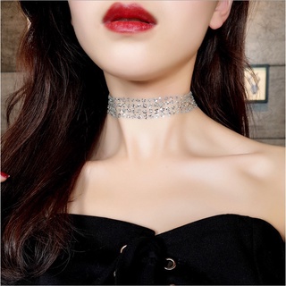 【Ready Stock】Mesh Sequin Necklace Wild Clavicle Chain Simple Necklace