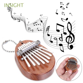 insight gifts pulgar piano colgante instrumento musical dedo piano mini madera kalimba 8 teclas gran sonido teclado dedo