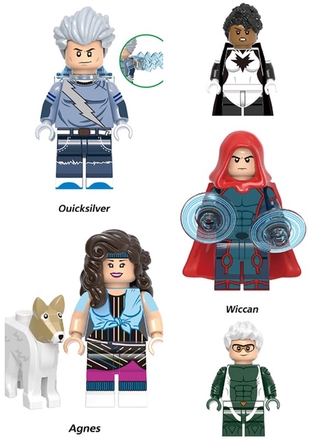 DIY Lego minifiguras Avengers superhéroe serie bloques de construcción juguetes para niños velocidad Agnes Spectrun Wiccan Quicksilver figuras