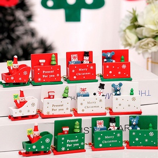 4 carros de madera tren feliz navidad adornos decoraciones para el hogar mesa regalos de navidad [jane eyre]