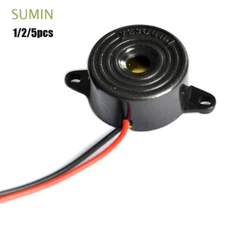 SUMIN 1/2/5pcs Black Sonido continuo beeper Alambre de cobre Multi - tono claxon cuernos Alarma de zumbador electrónico Para coche Tin plated 3-24v 23x12mm 95db 10a piezo (1)