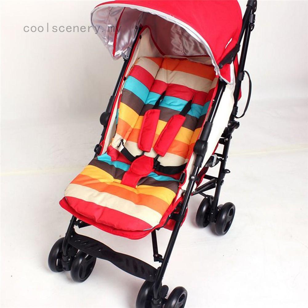 Bebé bebé cochecito asiento cochecito cojín de algodón estera de Color arco iris suave grueso cochecito cojín silla BB asiento de coche cojín (1)