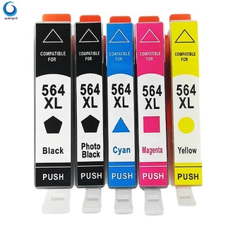 [en stock] cartucho de chip de impresión cartucho de tinta de 5 colores adecuado para hp564xl hp7510 6510 4620 3520 hp4610