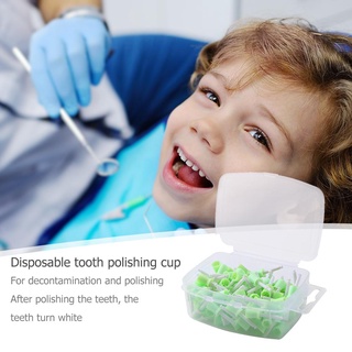 inlove 100 unids/caja desechable dental pulido taza de esmalte de dientes cepillo pulidor taza