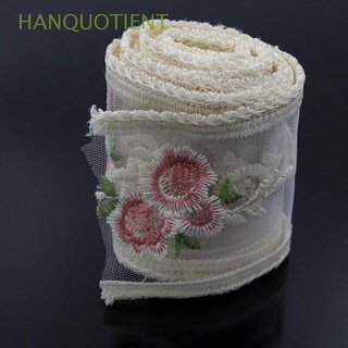 HANQUOTIENT Bridal Lace Ribbon Dress DIY Lace Trims Accessories Tulle White Garments Floral Decoration Embroidered (1)