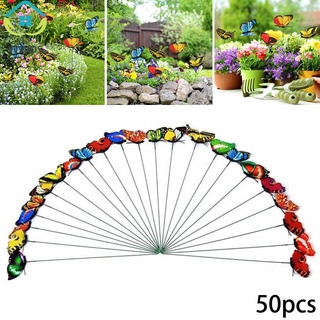 50 Estacas De Mariposa Para Jardín/Patio/Decoración Al Aire Libre/WWOS (5)