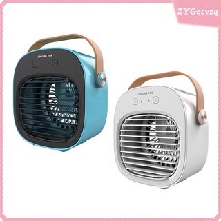 ventilador portátil de aire acondicionado personal, mini ventilador de escritorio evaporativo con mango, 3 vientos de velocidad, super (7)