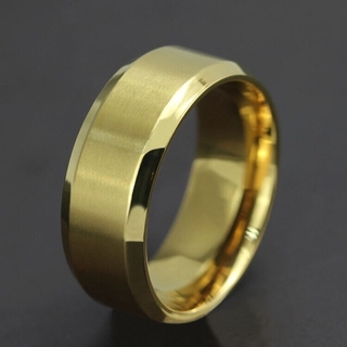 anillos de joyería de moda para hombre de acero inoxidable dorado lovedomed band anillo de dedo para compromiso/fiesta de boda