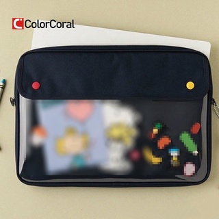 ColorCoral Pouch for iPad 9.7 10.2 10.5 11 inch Ins Style Laptop Bag for iPad 12.9 pro Sleeve Storage Bag PVC bag girls student computer (4)