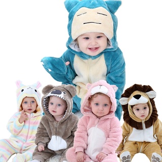bebé de una pieza mameluco de 0-3 años de edad bebé animales cosplay kigurumis niños onesie anime de dibujos animados lindo sueño traje de niño (1)
