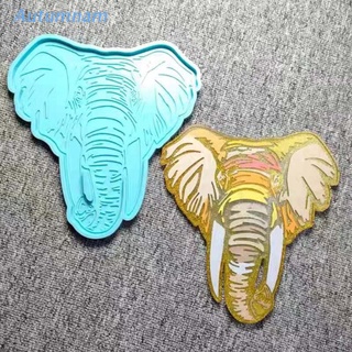 Autu elefante cabeza bandeja de resina epoxi molde posavasos molde de silicona DIY manualidades herramienta de arcilla