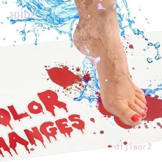 dijiaor horrible halloween cambio de color de la tabla se vuelve rojo cuando se expone a agua sangriento alfombra de baño
