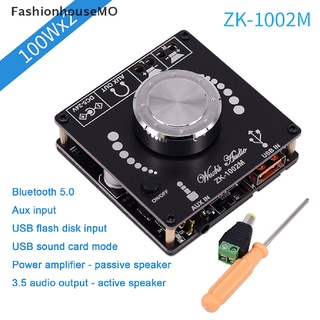 [FashionhouseMO] ZK-1002M 100W + 100W Bluetooth 5.0 Amplificador De Audio De Potencia De La Junta Estéreo Venta Caliente