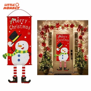 Bandera colgante de navidad decoración de navidad puerta colgante multicolor poliéster 6 estilos creativo decorativo