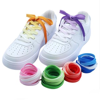 al 1 par de cordones coloridos de moda arco iris degradado impresión plana zapatos de lona zapatos de encaje casual cromático color cordones 110 cm