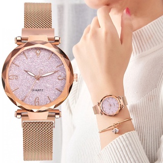 Stainless steel womens clock magnetic buckle simple and fashionable Watch