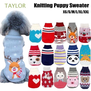 TAYLOR cachorro perro suéter abrigo de invierno Jersey de navidad tejer gato caliente ropa para mascotas