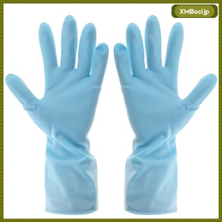 [cijp] un par de guantes de látex para limpieza de platos, antideslizante, impermeable, reutilizable