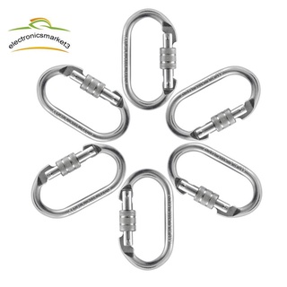6 mosquetones de escalada clip hebilla colgante resistente 23kn cerradura mosquetones clips para camping pesca senderismo viajar