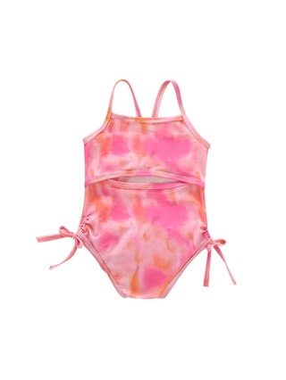 BღBღGirl's Swimsuit, Baby's Tie Dyed Camisole Umbilicus Exposure Side