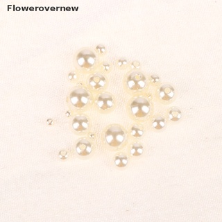 [fon] 100 cuentas de perlas perforadas de 4-12 mm, abs, cuentas redondas sueltas, para la fabricación de joyas [flowerovernew]