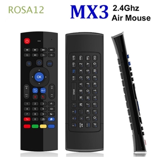 ROSA12 Control remoto Universal práctico teclado inalámbrico función de Control remoto Smart TV Air Fly Mouse 2.4G reemplazo Top Box TV mando a distancia/Multicolor (1)