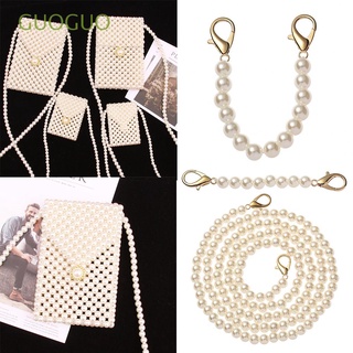 GUOGUO Fashion Bags Handbag Handles Pearl Belt DIY purse Replacement Pearl Strap Accessories Shoulder Bag Straps High Quality 14 Sizes Long Beaded Chain